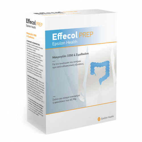 Epsilon Health Effecol PREP Σκόνη για Πόσιμο Εναιώρημα για την κένωση του Εντέρου πριν από Ενδοσκοπικές Εξετάσεις, 4 φακελίσκοι x 60,98 gr